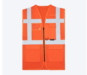KORNTEX KXCMMF - MESH MULTIFUNCTIONAL SAFETY VEST "LARISA" Hi Vis Orange