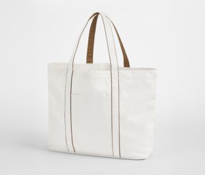 WESTFORD MILL WM952 - COURTSIDE LARGE TOTE Soft White/Caramel