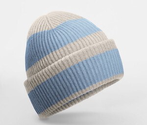 BEECHFIELD BF391R - Gestreifte Mütze Natural Stone/Dusty Blue