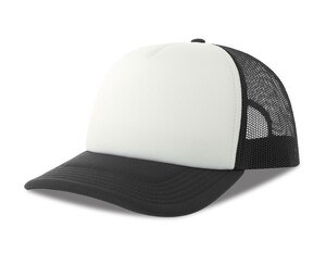 ATLANTIS HEADWEAR AT278 - Cap im Rapper-Stil Weiß / Schwarz