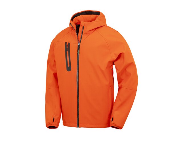 RESULT RS909X - Recycelte 3-lagen-softshellmit bedruckbarer kapuze