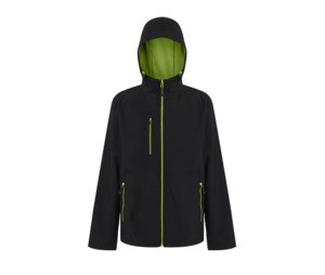 REGATTA RGA705 - Softshell 2 couches à capuche Black / Lime