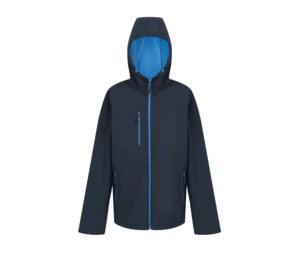 REGATTA RGA705 - Softshell 2 couches à capuche Black/New Royal