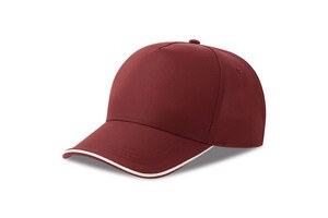 ATLANTIS HEADWEAR AT297 - Casquette baseball 5 pans Burgundy/White